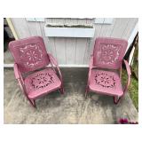 Pair of Vintage Metal Patio Chairs
