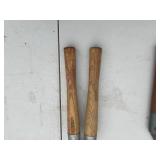 Lot of 2 Vintage Hedge Shears with Wooden Handles