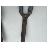 Lot of 2 Vintage Hedge Shears with Wooden Handles