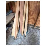 Assorted Wood Planks and Metal Pole
