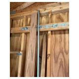 Assorted Wood Planks and Metal Pole