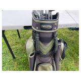 Bennington Golf Bag with Assorted Clubs - Spalding, Delta, Dunlop