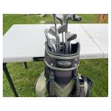 Bennington Golf Bag with Assorted Clubs - Spalding, Delta, Dunlop