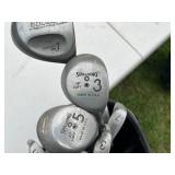 Bennington Golf Bag with Assorted Clubs - Spalding, Delta, Dunlop