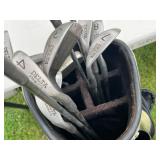 Bennington Golf Bag with Assorted Clubs - Spalding, Delta, Dunlop