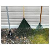 Lot of 7 Various Garden Rakes