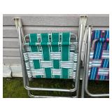 Set of 4 Vintage Folding Lawn Chairs