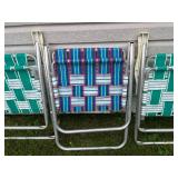 Set of 4 Vintage Folding Lawn Chairs