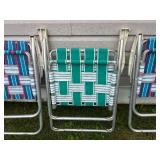 Set of 4 Vintage Folding Lawn Chairs