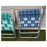 Set of 4 Vintage Folding Lawn Chairs
