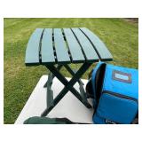 Outdoor Camping Gear Lot with Table, Chairs, and Cooler Bags