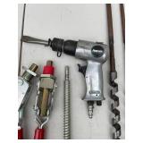 Lot of Assorted Tools: Clamps, Mac Tools Heat Gun, and Pneumatic Drill