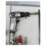 Lot of Assorted Tools: Clamps, Mac Tools Heat Gun, and Pneumatic Drill