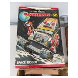 Vintage Battery Operated Toy Lot - Robot, Trains, and Dogs