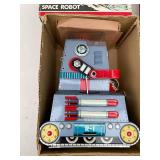 Vintage Battery Operated Toy Lot - Robot, Trains, and Dogs