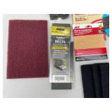 Assorted Sandpaper and Abrasives Lot