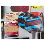 Assorted Sandpaper and Abrasives Lot