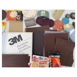 Assorted Sandpaper and Abrasives Lot