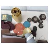 Assorted Sandpaper and Abrasives Lot