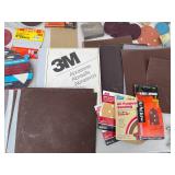 Assorted Sandpaper and Abrasives Lot