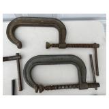 Lot of Various C-Clamps and F-Clamps