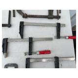 Lot of Various C-Clamps and F-Clamps