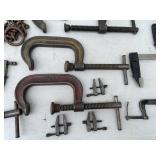 Lot of Various C-Clamps and F-Clamps