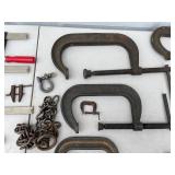 Lot of Various C-Clamps and F-Clamps