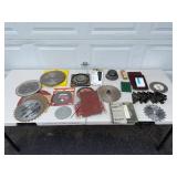 Assorted Saw Blades, Sanding Screens, and Grinding Discs Lot