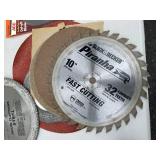 Assorted Saw Blades, Sanding Screens, and Grinding Discs Lot