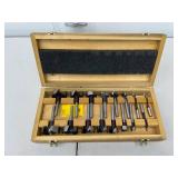 Set of Forstner Bits in Wooden Case