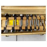 Set of Forstner Bits in Wooden Case