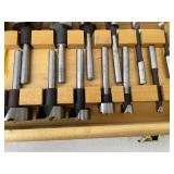 Set of Forstner Bits in Wooden Case