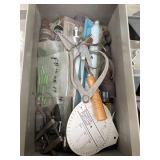 Vintage Craftsman Metal Toolbox with Assorted Tools and Parts