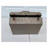 Vintage Craftsman Metal Toolbox with Assorted Tools and Parts