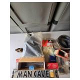 Assorted Garage Hardware and Sign Lot