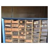 Assorted Electronics Components in Organizer Drawers