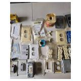 Lot of Electrical Outlets, Plates, and Hardware