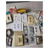 Lot of Electrical Outlets, Plates, and Hardware