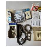 Lot of Electrical Outlets, Plates, and Hardware