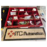Assorted Electrical and Connector Supplies with Cables and PFM Integrators Organizer