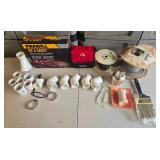 Mixed Lot of Worm Bedding, PVC Fittings, Electrical Cables, and More