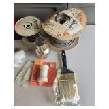 Mixed Lot of Worm Bedding, PVC Fittings, Electrical Cables, and More