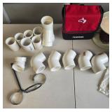 Mixed Lot of Worm Bedding, PVC Fittings, Electrical Cables, and More