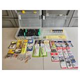 Assorted Fishing Tackle with Storage Cases