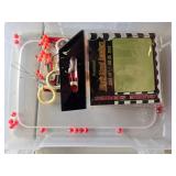 Assorted Fishing Tackle Lot with Plastic Storage Boxes