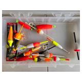 Large Lot of Fishing Hooks, Swivels, Weights, and Floats with Organizers