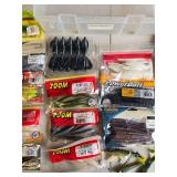 Lot of Assorted Fishing Baits & Lures with Storage Box