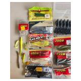 Lot of Assorted Fishing Baits & Lures with Storage Box