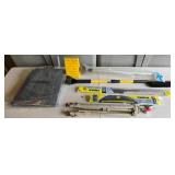 Lot of Automotive Accessories: Snow Brush, Rain-X Wipers, Window Visor, and Hydraulic Struts